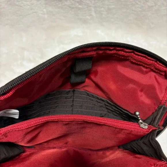 Baggallini Brown Crossbody Bag Adjustable Straps Red Interior Pockets - Picture 6 of 10